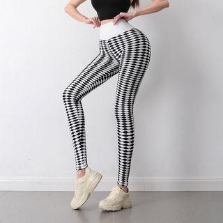 High-waist Argyle Yoga Pants