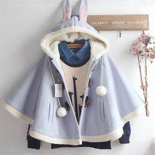 Rabbit Ear Hood Toggle Coat / Printed Pullover / Set