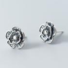 925 Sterling Silver Flower Stud Earring As Shown In Figure - One Size