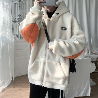 Couple Matching Fleece Zip Hooded Jacket