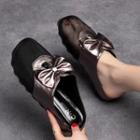 Mesh Panel Bow Mules