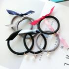 Bow-accent Beaded Hair Tie