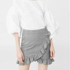 Plain Plaid Midi Skirt
