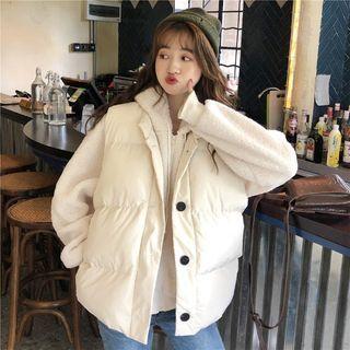 Padded Vest / Faux Shearling Hoodie