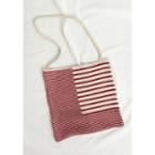 One-strap Stripe Knit Shopper Bag