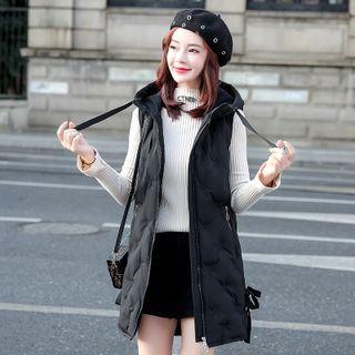 Hooded Midi Padded Vest