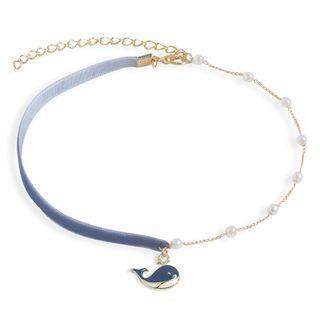 Whale Choker 1 Pc - Whale Choker - Blue - One Size