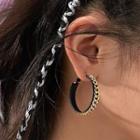 Chained Sterling Silver Hoop Earring / Gift Box / Set