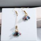 Non-matching Beaded Drop Earring 1 Pair - Non Matching - Gold - One Size