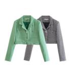 Lattice Cropped Light Jacket