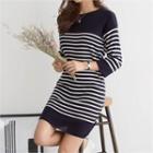 Striped Knit Mini Dress