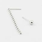 Non-matching 925 Sterling Silver Bead Earring 925 Silver - Silver - One Size