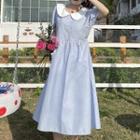 Contrast Peter-pan Collar Dress