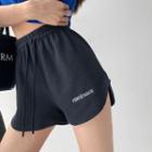 Waffle Embroidered Wide-leg Sweatshorts In 6 Colors