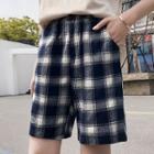 Knee-length Plaid Shorts
