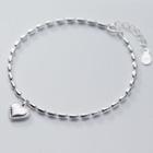 S925 Sterling Silver Heart Bracelet As Shown In Figure - One Size