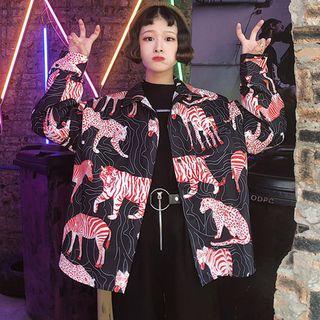 Animal Print Shirt Black - One Size
