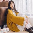 Wide Sleeve Chunky Knit Cardigan