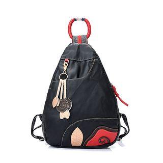 Faux-leather 2-way Sling Bag