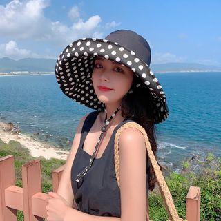 Dot Print Sun Hat