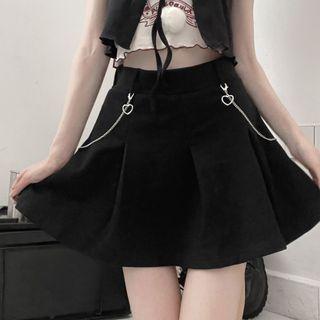Knit Heart Semi Skirt