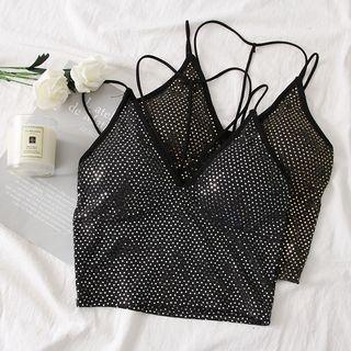 Strappy Glitter Crop Top