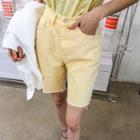 Pastel Color Knee-length Shorts