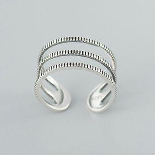 Layered 925 Sterling Silver Open Ring