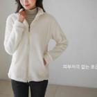 High-neck Zip-up Fleece Jacket