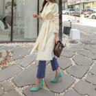 Wide-lapel Wrap Coat For Spring Season