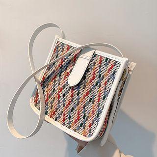 Color Block Crossbody Bag White - One Size