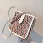Color Block Crossbody Bag White - One Size