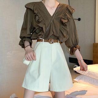 Ruffled Blouse / Shorts / Belt