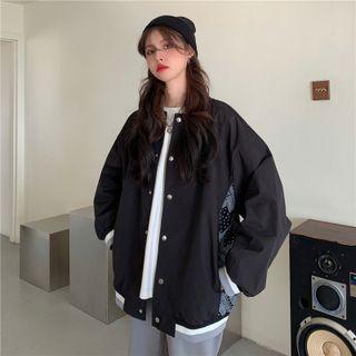 Paisley Panel Baseball Jacket