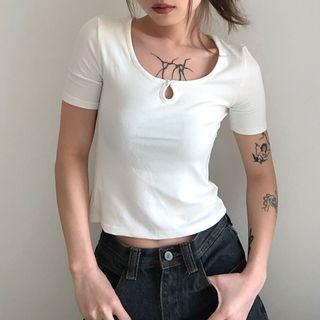 Short -sleeve Cropped T-shirt