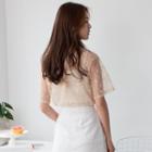 Set: Lace Short Sleeve T-shirt + Camisole Top