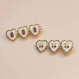 Glaze Fruit Heart Hair Clip