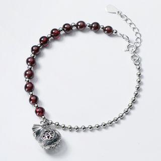 925 Sterling Silver Money Bag Bead Bracelet S925 Silver - As Shown In Figure - One Size