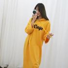 Lettering Maxi Hoodie Dress