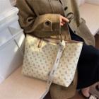 Horse Print Tote Bag White - One Size