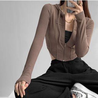 Details Round-hem Hooded Light Jacket