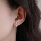 Faux Pearl Rhinestone Alloy Earring 1 Pair - S925silver Earring - Gold - One Size
