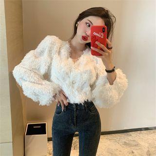 Shaggy Cropped Cardigan
