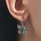Butterfly Drop Earring 1 Pair - 01 - Gunmetal Black - One Size