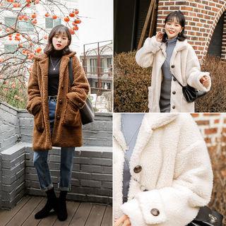 Dual-pocket Sherpa-fleece Coat