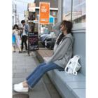 Brushed-fleece Lined Zip-up Hoodie