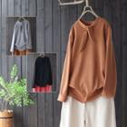 Long Sleeve Knotted T-shirt
