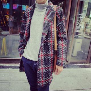 Check Double Breasted Coat