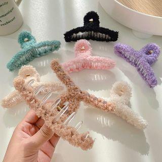 Faux Shearling Hair Clamp