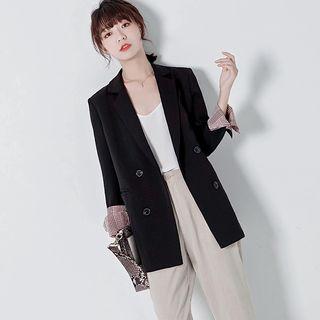 Double-breasted Paneled Blazer